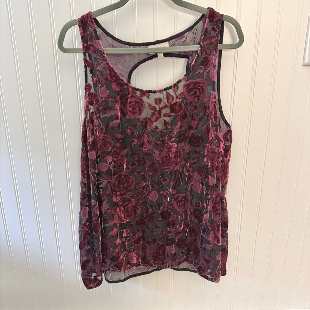 ModCloth Floral Velvet Women’s Top